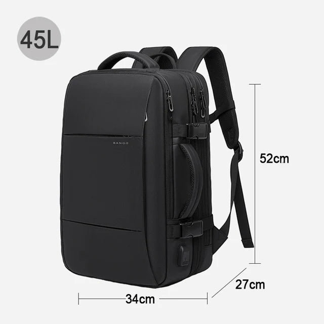 BANGE Premium Travel Backpack – 37L Smart & Expandable Laptop Bag