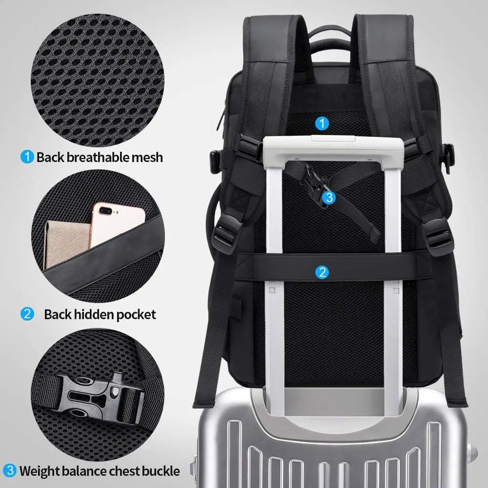 BANGE Premium Travel Backpack – 37L Smart & Expandable Laptop Bag