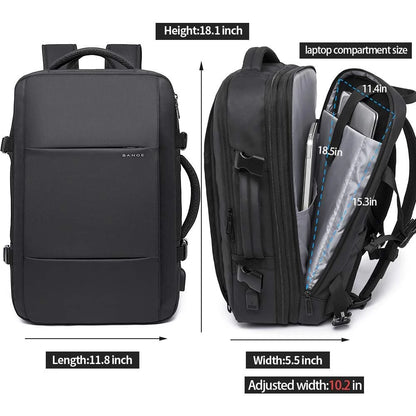 BANGE Premium Travel Backpack – 37L Smart & Expandable Laptop Bag