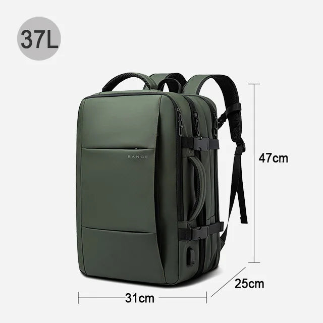BANGE Premium Travel Backpack – 37L Smart & Expandable Laptop Bag